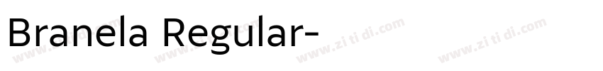 Branela Regular字体转换